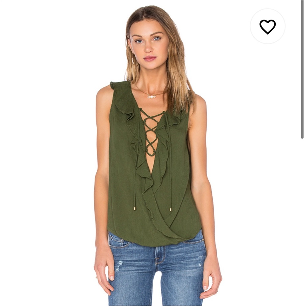 Ella Moss Miko Tank in Chive